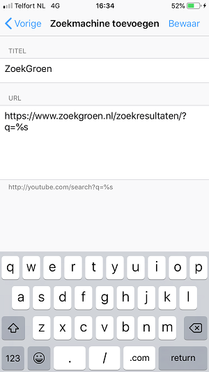 ZoekGroen instellen in Firefox-app (stap 5)